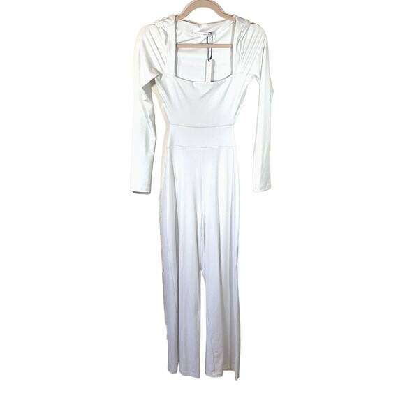 Susana Monaco Sugar White Cut Out Back Wide Leg Jumpsuit
